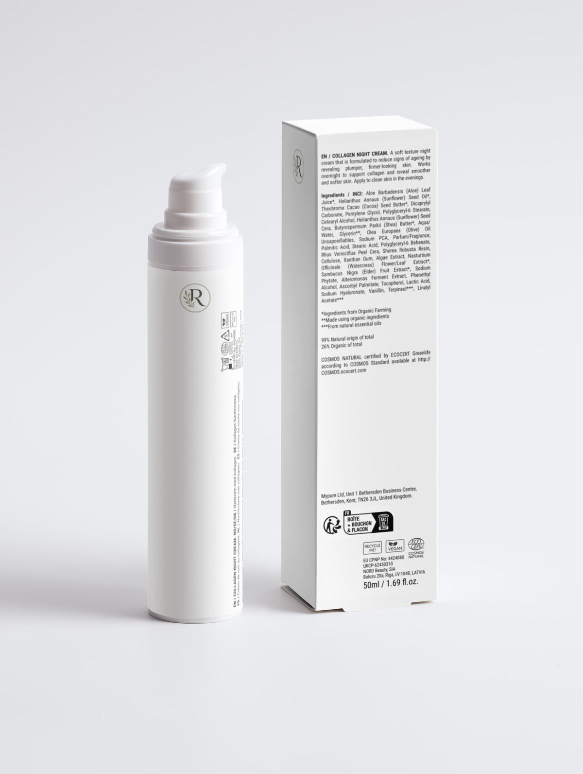 Collagen Nachtcreme Anti-Aging für reife Haut vegan