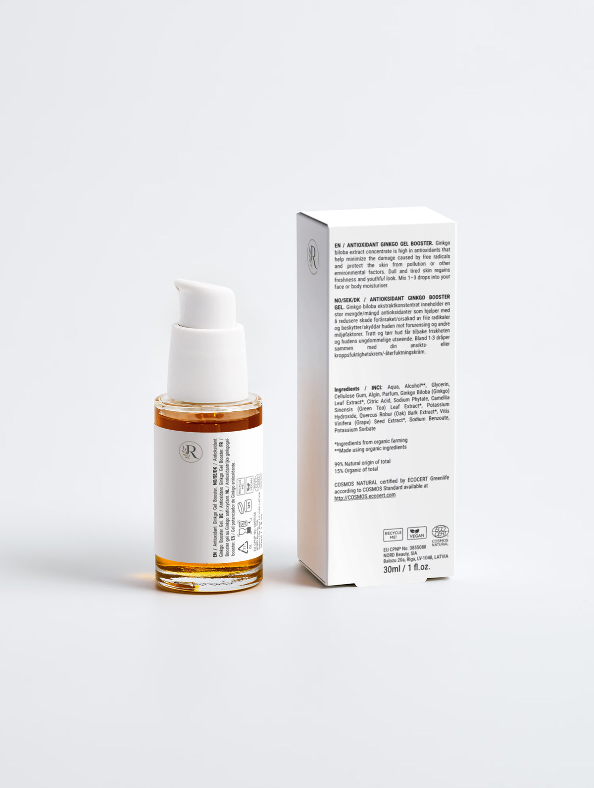 Gel Booster mit Ginkgo Anti-Aging vegan