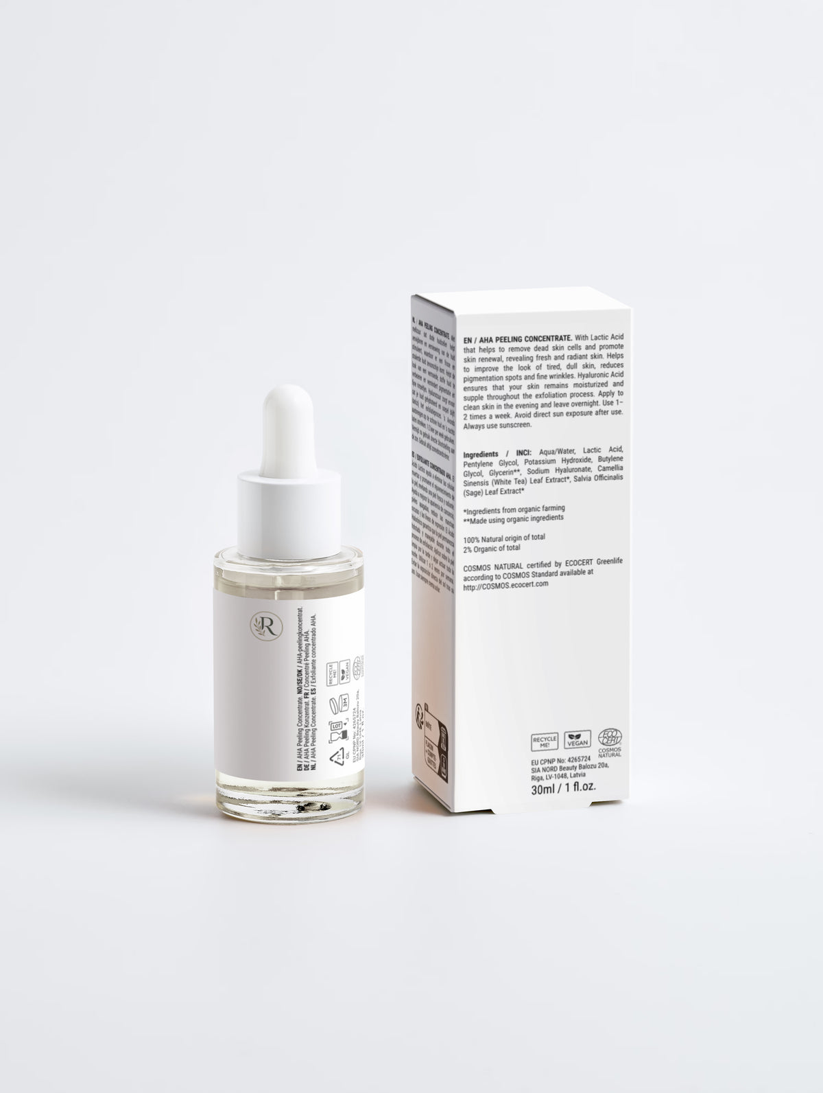 AHA Peeling 10% Milchsäure Gesichtspeeling vegan