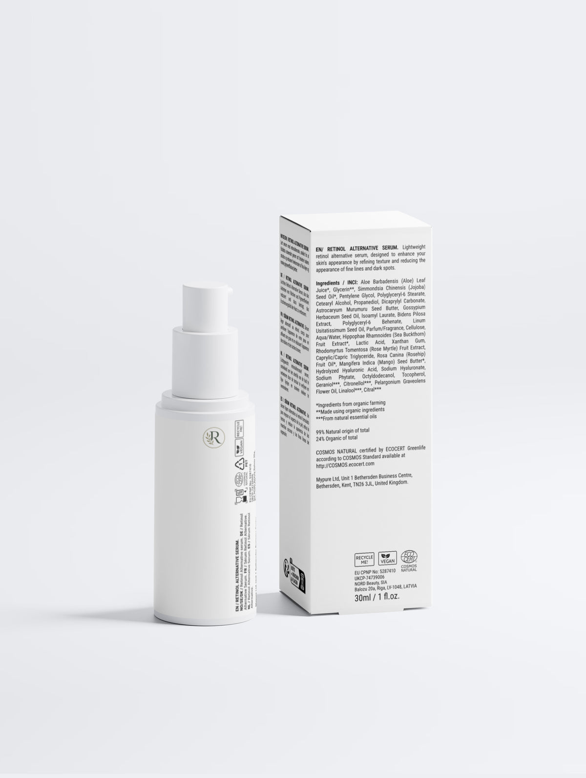 Anti-Aging Retinol Alternativserum mit Bidens Pilosa, vegan