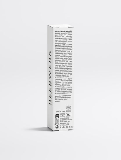 Verlängernde und volumengebende Wimperntusche, vegan