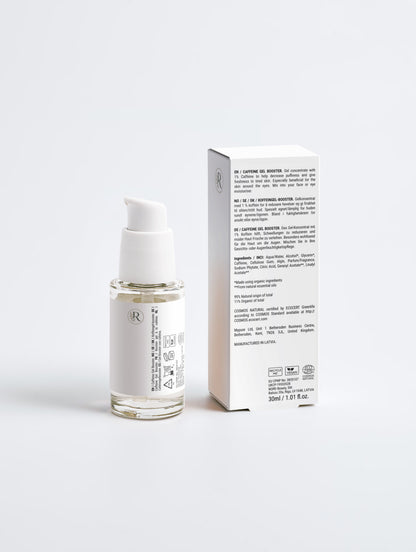 Koffein Gel Booster für müde Haut und Augenringe vegan